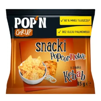 Zdrowa Żywność Chipsy Sante POP'N CHRUP Snacki Popcornowe 35g Kebab