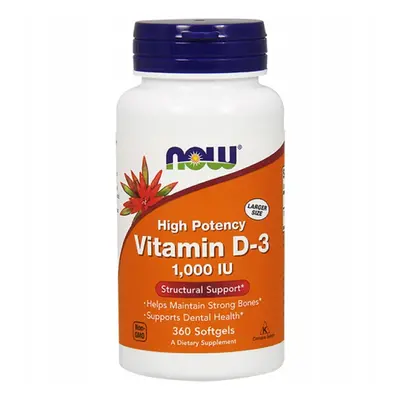 Witamina D Now Foods Vitamin D-3 1000IU 360softgels