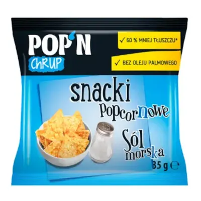 Zdrowa Żywność Chipsy Sante POP'N CHRUP Snacki Popcornowe 35g Sól Morska