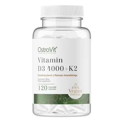 Witaminy D + K Ostrovit Vitamin D3 4000 K2 Vege 120vkaps