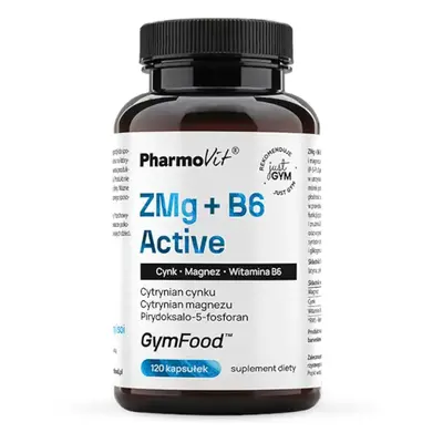 Minerały Magnez + Cynk + Witamina B6 Pharmovit ZMg + B6 Active GymFood 120kaps