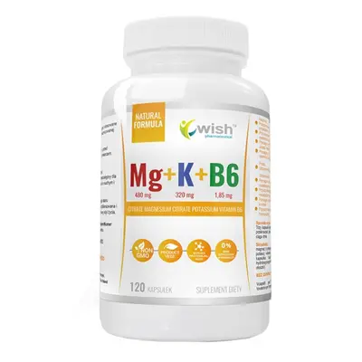 Witaminy i Minerały WISH Mg+K+Vit B6 120vkaps