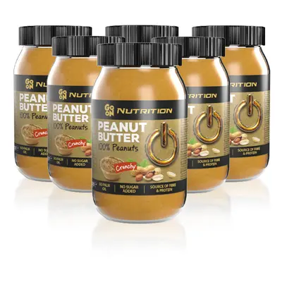 Zestaw Masło Orzechowe Go On Nutrition Peanut Butter Crunchy 900g x6