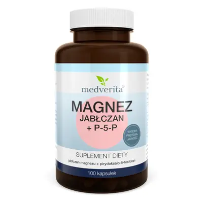 Minerały Magnez MEDVERITA Magnez Jabłczan + P-5-P 100kaps