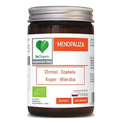 Kobieca Kondycja Kompleks BeOrganic Menopauza Bio 450mg 100tab