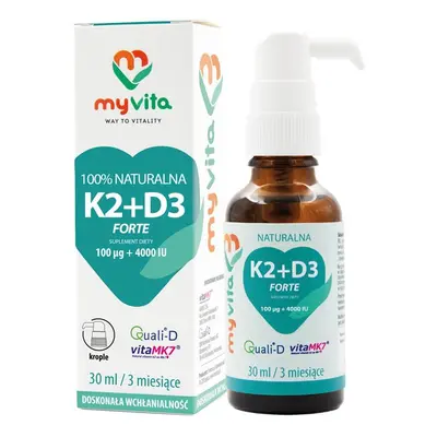 Witaminy D + K MyVita K2MK7 + D3 4000IU 30ml