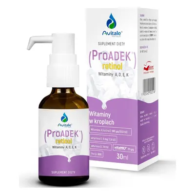 Witaminy ADEK Avitale Witamina ProADEK Retinol 30ml