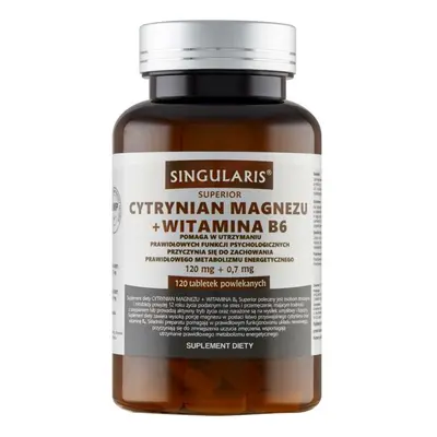 Witaminy i Minerały Magnez + Witamina B6 Singularis Cytrynian Magnezu + B6 120tab