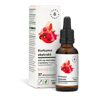 Prawidłowe Trawienie Kurkumina Aura Herbals Kurkuma ekstrakt Nova Sol 30ml