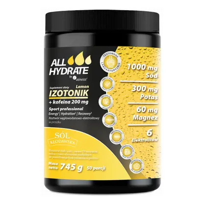 Węglowodany Izotonik Aliness ALLHydrate Izotonik + Kofeina 745g