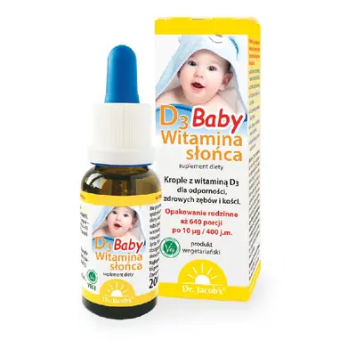 Witaminy dla Dzieci Dr. Jacob's Witamina Słońca D3 Baby 20ml