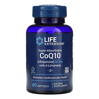 Zdrowe Serce Koenzym Q10 Life Extension Super Absorbable CoQ10 50mg 60softgels