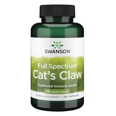 Wsparcie Odporności Koci Pazur Swanson Cat's Claw 500mg 100kaps