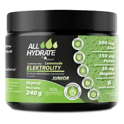 Węglowodany Elektrolity Aliness ALLHydrate Elektrolity Junior 240g