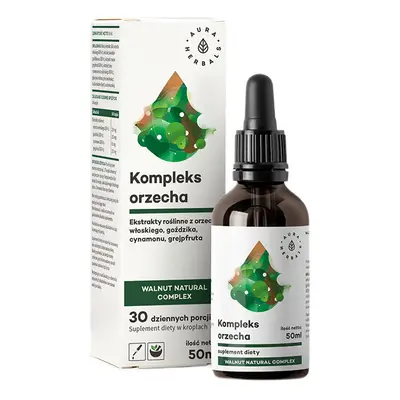 Trawienie Kompleks Aura Herbals Orzech kompleks, Walnut Natural Complex, krople 50ml