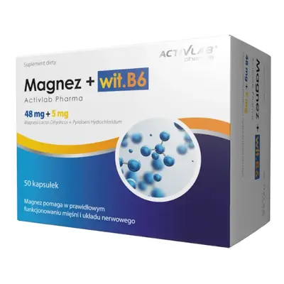 Witaminy i Minerały Magnez + Witamina B6 Activlab Magnez B6 50kaps