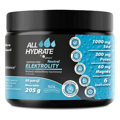 Węglowodany Elektrolity Aliness ALLHydrate Elektrolity 205g