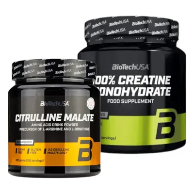 Zestaw BioTechUSA Citrulline Malate + 100% Creatine Monohydrate 300g + 300g