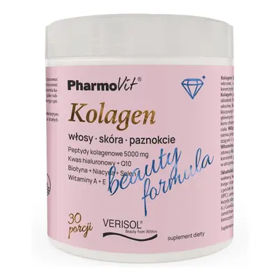 Wsparcie Włosów, Skóry, Paznokci Kolagen + Kwas Hialuronowy Pharmovit Kolagen Beauty Formula 30p