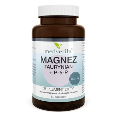 Minerały Magnez MEDVERITA Magnez Taurynian + P5P 50kaps