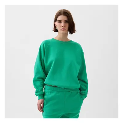 Bluza GAP Raglan Pullover Crewneck Logo Sweatshirt Simply Green