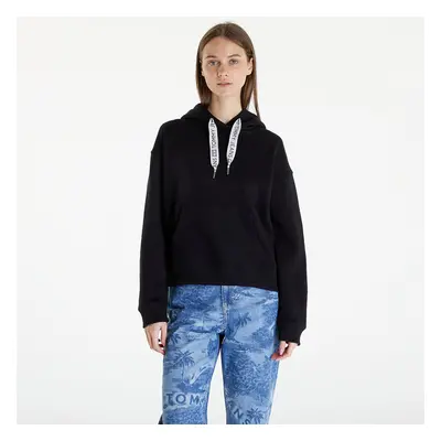 Bluza Tommy Jeans Boxy Logo Drawcor Hoodie Black