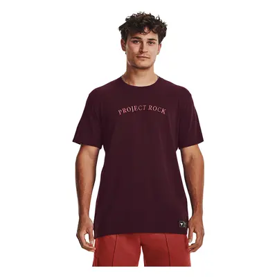 T-shirt Under Armour Project Rock Crest Hw Ss Dark Maroon