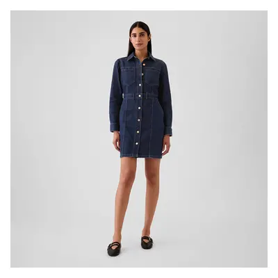 Sukienka GAP Denim Dress Dark Wash Indigo