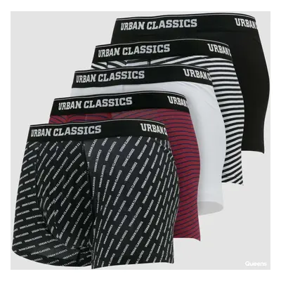 Bokserki Urban Classics Boxer Shorts 5-Pack Black/ White/ Red/ Navy/ Aop S