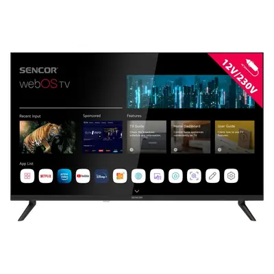 Sencor Telewizor 32 cale Smart webOS LG 12/240V SLE 32S830WB Wi-Fi BT5.0