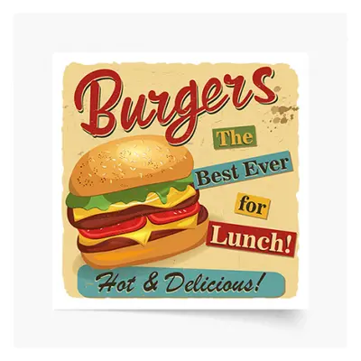 Plakat, Best Burgers, 40x40