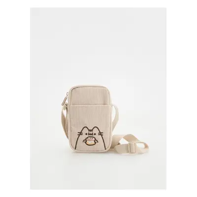 Reserved - Sztruksowa saszetka Pusheen - beżowy