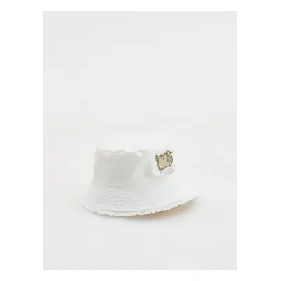 Reserved - Kapelusz bucket hat Pusheen - złamana biel