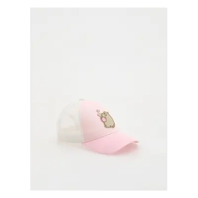 Reserved - Czapka z daszkiem Pusheen - różowy