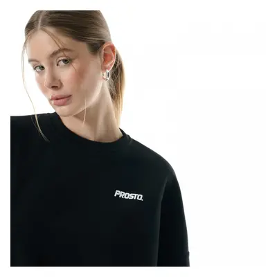 Damska bluza dresowa nierozpinana bez kaptura Prosto Crewneck Vera - czarna