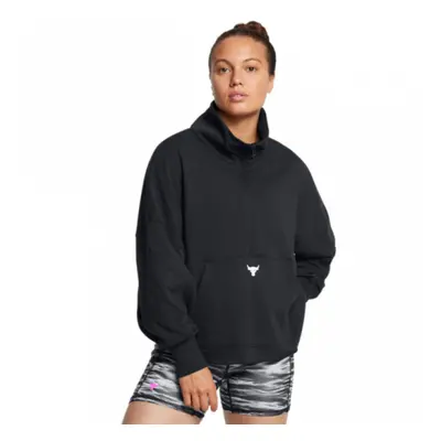 Damska bluza treningowa bez kaptura Under Armour Project Rock W Half Zip Pullover - czarna