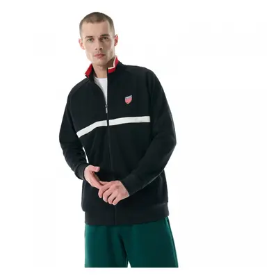 Męska bluza dresowa rozpinana bez kaptura Prosto Tracktop Icool - czarna