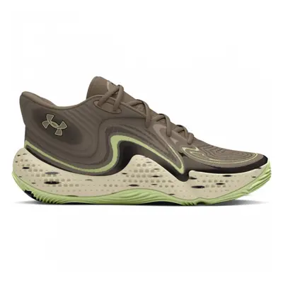 Buty do koszykówki uniseks Under Armour UA Spawn 6 Mid Camo - olikwowe/khaki