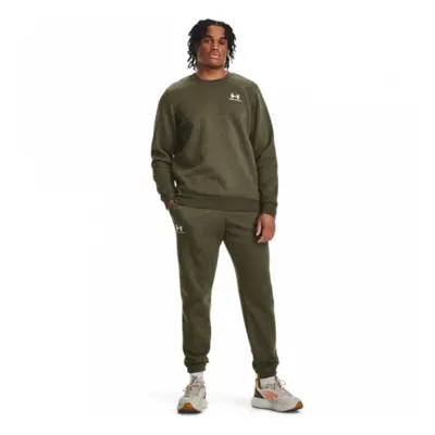 Męska bluza dresowa nierozpinana bez kaptura Under Armour UA Essential Fleece Crew - khaki