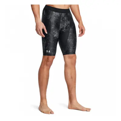 Męskie legginsy krótkie treningowe Under Armour UA Hg Isochill Prtd Lg Sts - czarne