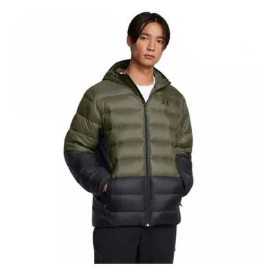 Męska kurtka z puchem naturalnym Under Armour Legend Down Hooded Jacket - oliwkowa/khaki