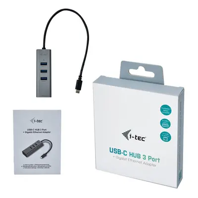 HUB i-tec USB-C 1x RJ-45 + 3x USB-A 3.0