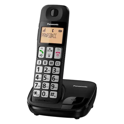 Panasonic KX-TGE110 cyfrowy telefon bezprzewodowy (duże przyciski, kompatybilny z aparatami słuc