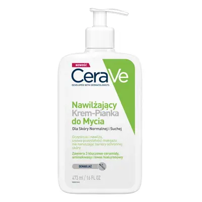 CERAVE Nawilżający Krem-Pianka Do Mycia Twarzy i Demakijażu - 473ml