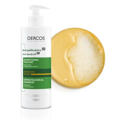 VICHY DERCOS Szampon Przeciwłupieżowy Włosy Suche - 390ml