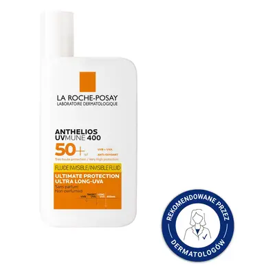 LA ROCHE-POSAY Anthelios UVMUNE400 Niewidoczny Fluid , Krem SPF50+ - 50ml do twarzy