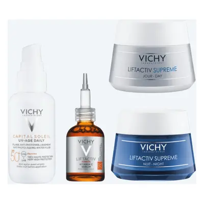 VICHY Zestaw Rozświetlenie Serum Rozświetlające - 20ml + Pielęgnacja Przeciwzmarszczkowa i Ujędr