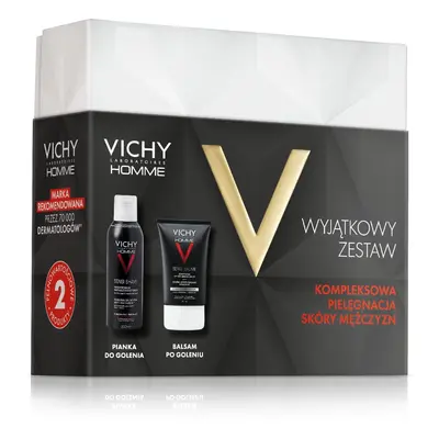 VICHY HOMME Zestaw Pianka Do Golenia Przeciw Podrażnieniom 200 ml + Balsam Po Goleniu 75 ml