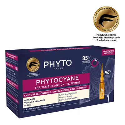 PHYTO Kuracja Przeciw Okresowemu Wypadaniu Włosów Dla Kobiet - 12 fiolek x 5 ml