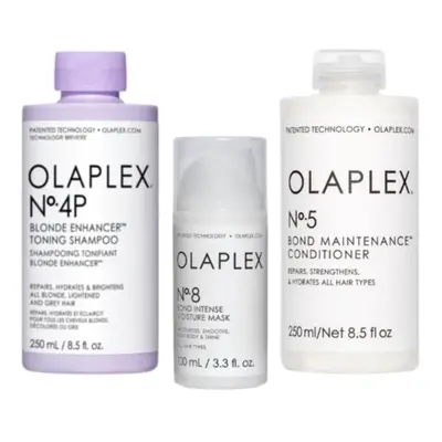 OLAPLEX No. 4P - 5 - 8 Zestaw Odbudowujący i Tonizujący Do Włosów Blond